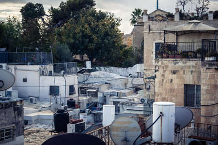 Jerusalem, Israel, December 15, 2025 Cityscape of the city of Jerusalem showcasing its unique blend of ancient history and modern development.のeditorial素材