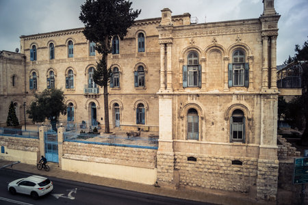 Jerusalem, Israel, December 15, 2025 Cityscape of the city of Jerusalem showcasing its unique blend of ancient history and modern development.のeditorial素材