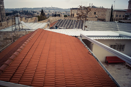 Jerusalem, Israel, December 15, 2025 Cityscape of the city of Jerusalem showcasing its unique blend of ancient history and modern development.のeditorial素材