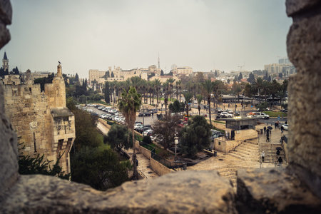 Jerusalem, Israel, December 15, 2025 Cityscape of the city of Jerusalem showcasing its unique blend...