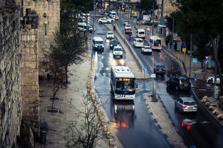 Jerusalem, Israel, December 15, 2025 Cityscape of the city of Jerusalem showcasing its unique blend...