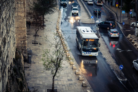 Jerusalem, Israel, December 15, 2025 Cityscape of the city of Jerusalem showcasing its unique blend of ancient history and modern development.のeditorial素材