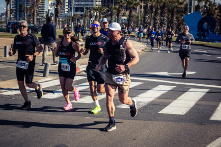 Tel Aviv, Israel, February 27, 2026 Thousands of athletes and marathon runners competing in the...