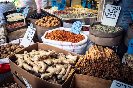 Tel Aviv, Israel, January 16, 2026 A vibrant daily scene at the heart of the famous Levinsky Market....