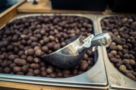 Jerusalem, Israel - February 17, 2026 Exploration of traditional dried fruits, vegetables and...