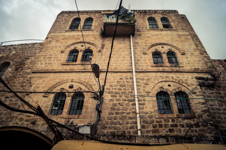 Hebron, West Bank, Palestine, April 02, 2026  General view of the ancient stone architecture and...