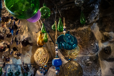 Hebron, West Bank, Palestine, April 02, 2026  Inside the historic Canaan Traditional Glass Factory, located in the heart of Hebron Old City, the ancient art of glassblowing continues to thrive as a symbol of Palestinian cultural heritage. Originally estabのeditorial素材