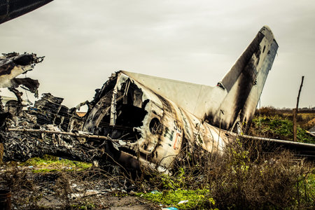 Kherson, Ukraine, November 21, 2022 Destruction of Kherson International Airport in Chornobaivka,...