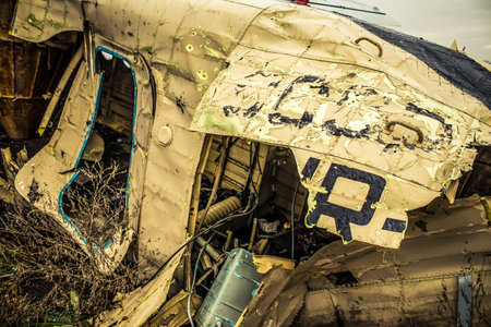 Kherson, Ukraine, November 21, 2022 Destruction of Kherson International Airport in Chornobaivka,...