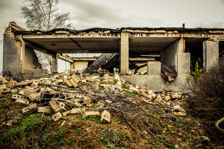 Kherson, Ukraine, November 21, 2022 Destruction of Kherson International Airport in Chornobaivka,...