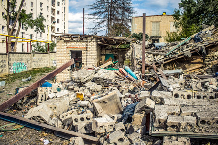 Kharkiv, Ukraine, June 23 2024 The Avtorska Shkola Boyko school in Kharkiv suffered an airstrike...