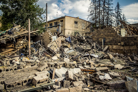 Kharkiv, Ukraine, June 23 2024 The Avtorska Shkola Boyko school in Kharkiv suffered an airstrike...