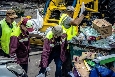 Kharkiv, Ukraine, September 16, 2024. Cleaning and repairing the building after the Russian attack....