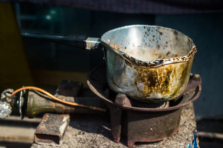 Bangkok, Thailand, March 12, 2025 Thai street food is a market where vendors set up stalls to sell...