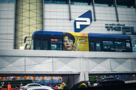 Bangkok, Thailand, November 25, 2024 Traffic jam in the streets of Bangkok, capital of Thailand....