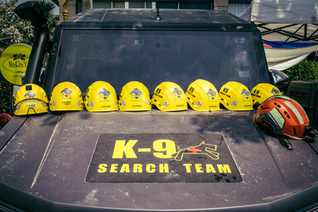 Bangkok, Thailand, March 29, 2025. Rescuers work at the site of a high-rise building under...