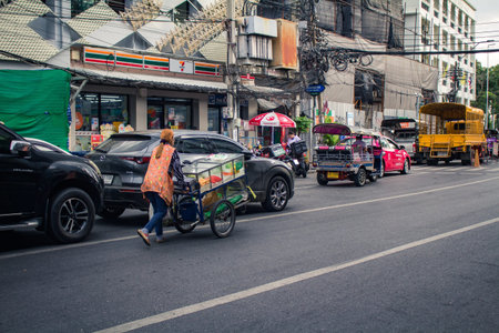 Bangkok, Thailand, November 26, 2024 Cityscape and streets of Bangkok, capital of Thailand. Renowned...