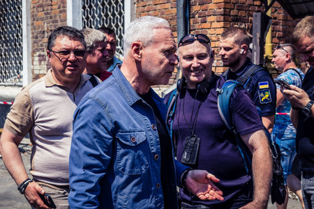 Kharkiv, Ukraine, July 7, 2025 Kharkiv Mayor Ihor Terekhov is at the site of the attack. The city...