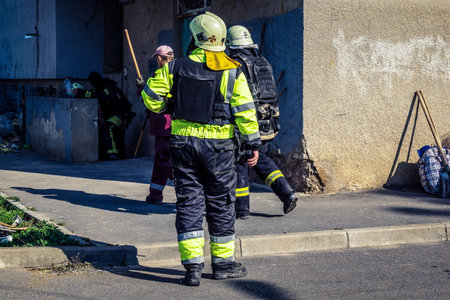 Kharkiv, Ukraine, July 7, 2025 Firefighters are responding to a residential building in Kharkiv that...