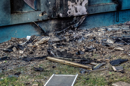 Kharkiv, Ukraine, July 7, 2025 A building in Kharkiv was hit by two Russian Shahed drones. The...
