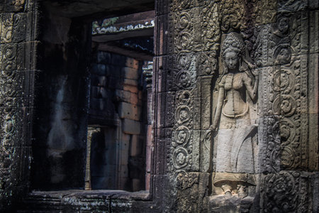 Siem reap, Cambodia, January 21, 2025 Architecture of Banteay Kdei temple at Angkor Wat complex, a...