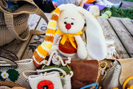 Kharkiv, Ukraine, August 9, 2025 Flea market. A wide range of handicrafts made by locals are on offer. It s important to remember that the city is close to combat zones and is at risk of attack.
