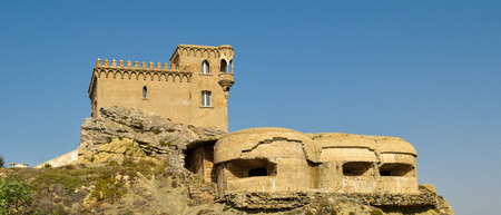 a shot from below the fort at Tarifa, Spainのeditorial素材