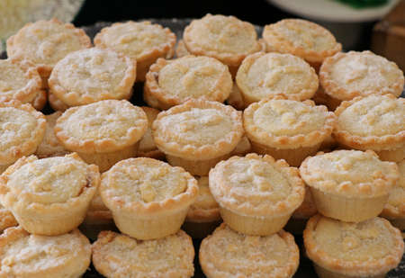 Christmas special mince pie in close upの写真素材