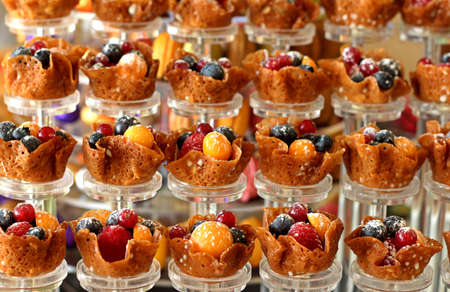 brandy snap cookies with fresh berries