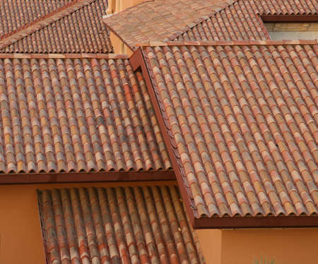 bricks and roof tilesの写真素材