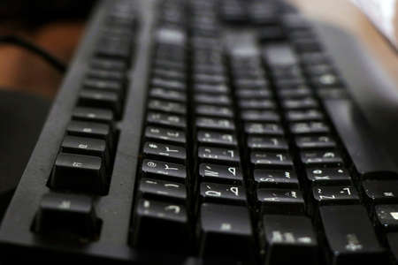 computer or laptop keyboard in close up