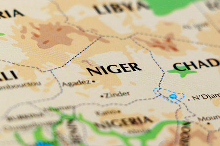 Niger, officially the Republic of the Niger, is a landlocked country in West Africa. bordered by Libya, Chad, Nigeria, Benin and Burkina Faso, Mali and Algeriaの写真素材