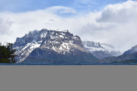 Fjord and mountains in Glacier National Park, Alaska, USAの写真素材