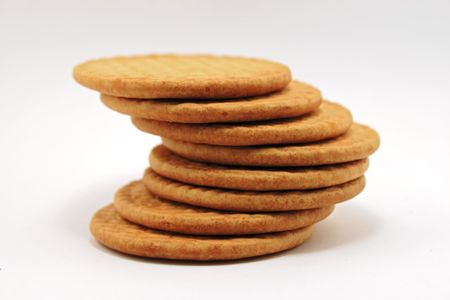 breakfast of biscuits on a white backgroundの写真素材