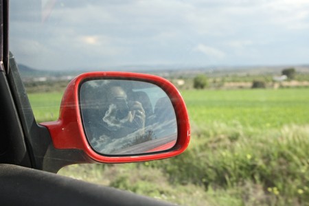 Reflection mirror carの写真素材