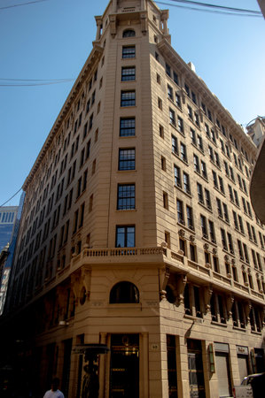 Facade of a building in Manhattan.の写真素材