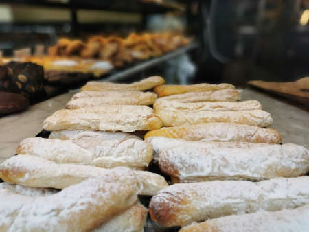 Freshly baked butter croissant. Studio photo.の写真素材