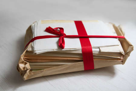 Memories, love letters and surprises. Christmas giftsの写真素材