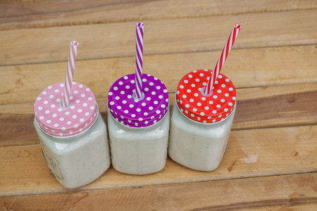 Rich smoothie for breakfast and start the day wellの写真素材