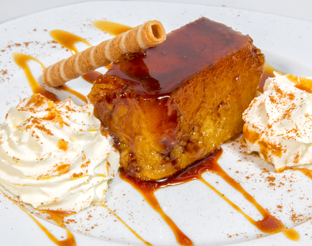 Bacon Sky With Cream and Cookie Waferの写真素材