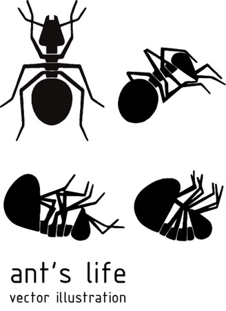 ant dying over white background. のイラスト素材