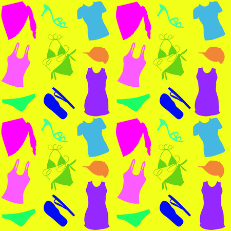 Seamless clothes background. のイラスト素材
