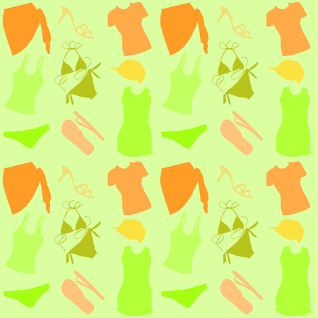 Seamless clothes background.のイラスト素材