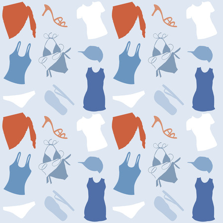 Seamless clothes background. のイラスト素材