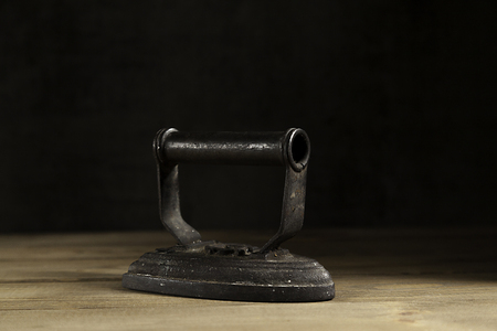Original antique iron on wood and metal backgroundの写真素材
