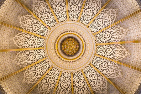 The Monserrate Palace Portuguese: Monserrate Palace is a palatial villa located near Sintra, the traditional summer resort of the Portuguese court. This is an interior view of one of its domes.のeditorial素材