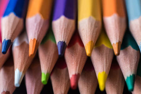 Colored pencils or crayonsの写真素材