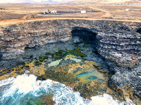 Cliff on the coast of Lanzarote