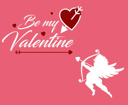 Happy valentine's day.white angle symbol.love holiday romantic.