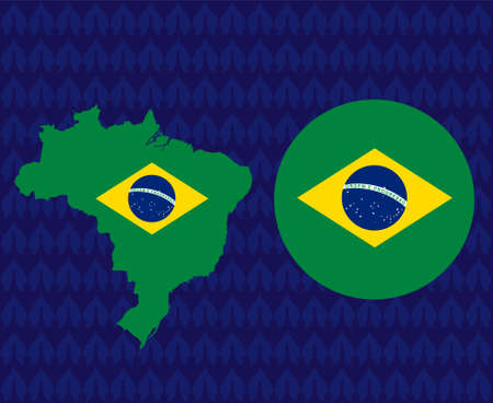 America Latine 2020 teams.America Latine soccer final.Brazil mapのイラスト素材